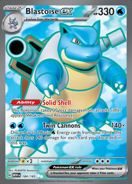 Blastoise ex - 184/165